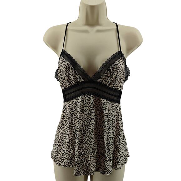 Victoria's Secret Stretch Lace Camisole Animal Print Womens Small - Picture 1 of 4